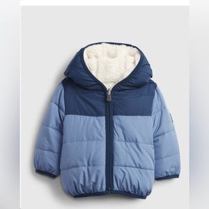 GAP Baby Cold Control Max Reversible Jacket, bainbridge blue